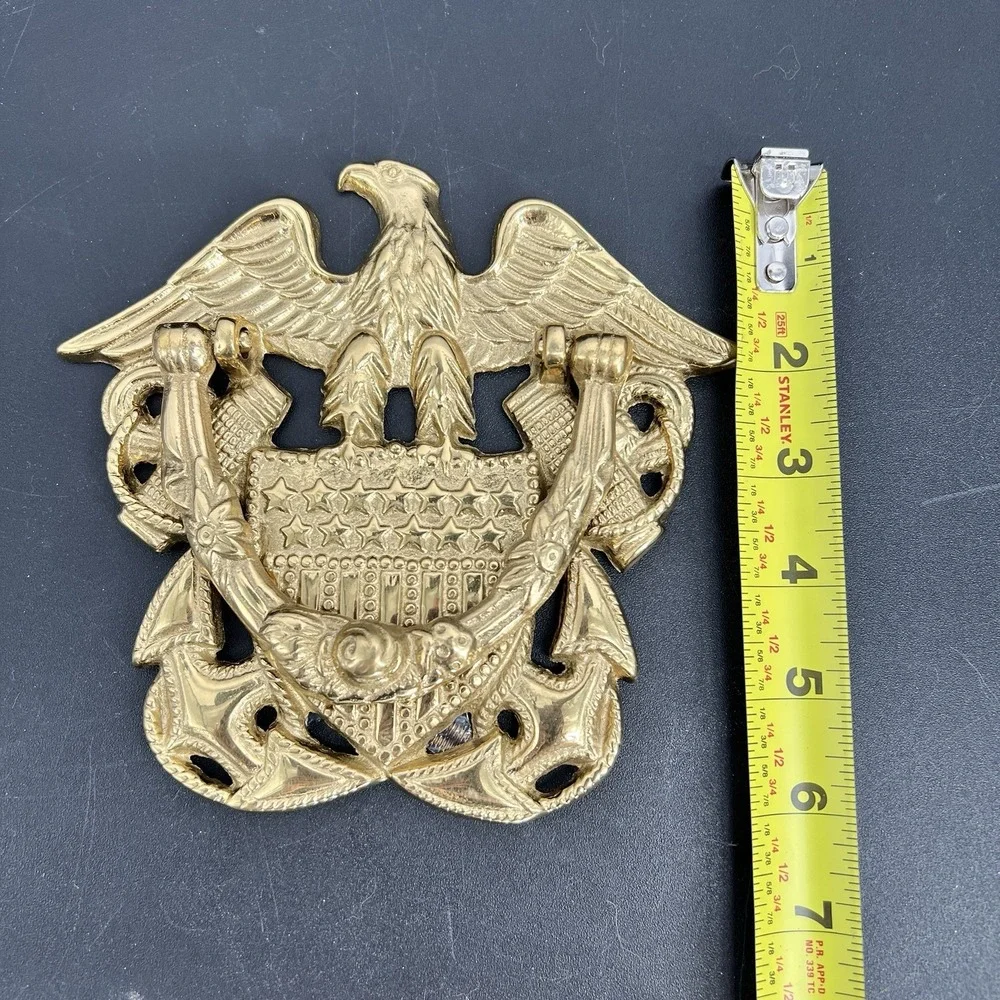 Solid Brass Eagle Door‎ Mount Knocker Patriot American Patriotic America Stars